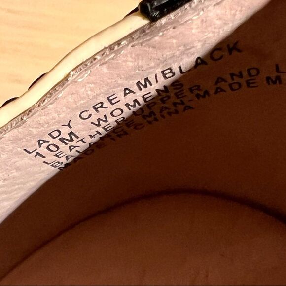 G.H Bass X Rachel Antonhoff Cream & Black Patent Leather Heeled Oxford Shoes - Picture 3 of 13